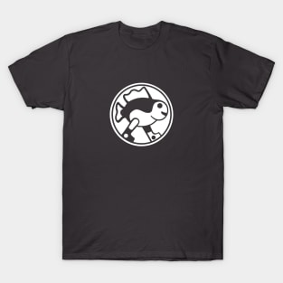 Minimal, dorky design for evolving people. Walking Fish. T-Shirt